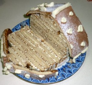 торт домик из печенья
