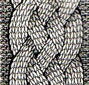 вязание на спицах коса из жгутов
