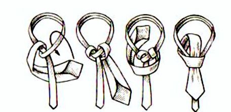Как вязать галстук схема пошагово