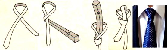 Как вязать галстук схема пошагово